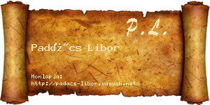 Padács Libor névjegykártya